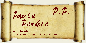 Pavle Perkić vizit kartica